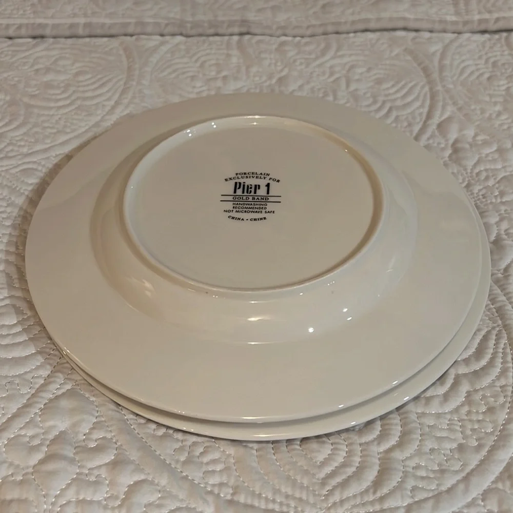 Pier 1 porcelain plates, set‎ of 17